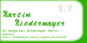 martin niedermayer business card